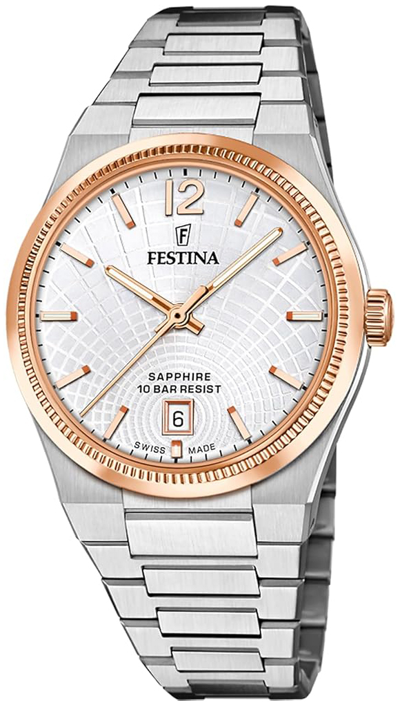 Festina Damklocka F20066-2 Swiss Made Silverfärgad/Stål Ø35 mm - Festina