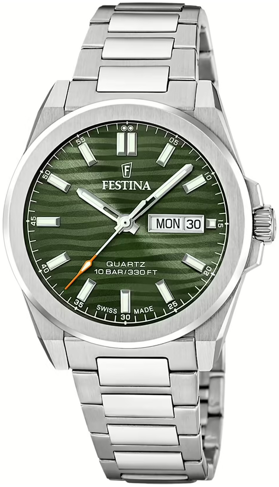 Festina Herrklocka F20073-4 Classic Grön/Stål Ø40 mm - Festina