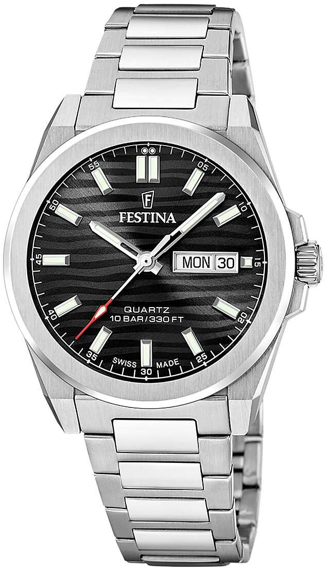 Festina Herrklocka F20073-5 Classic Svart/Stål Ø40 mm