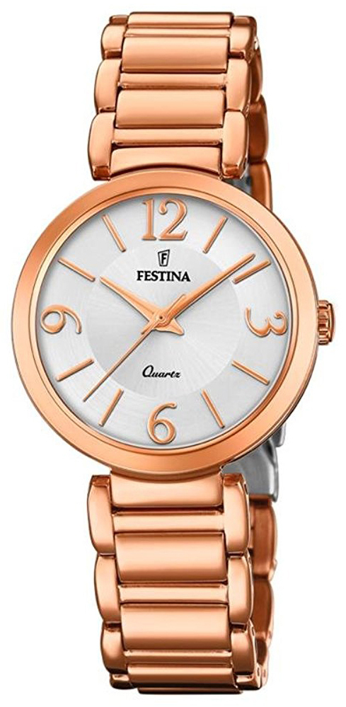 Festina Damklocka F20215-1 Vit/Roséguldstonat stål Ø31 mm - Festina