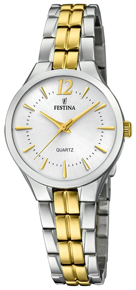 Festina Damklocka F20217-1 Vit/Gulguldtonat stål Ø29 mm - Festina