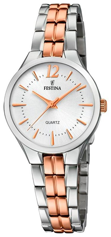 Festina Damklocka F20217-2 Vit/Roséguldstonat stål Ø29 mm - Festina