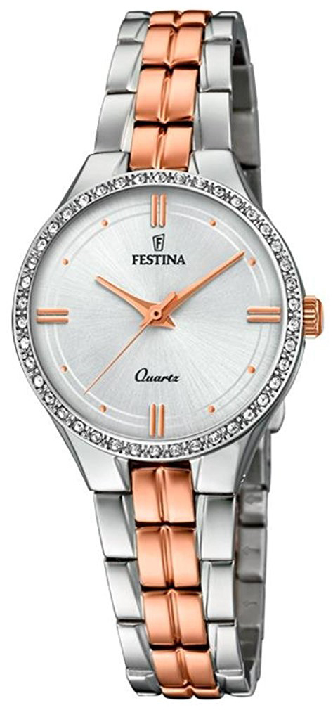 Festina Damklocka F20219-2 Vit/Roséguldstonat stål Ø29 mm - Festina