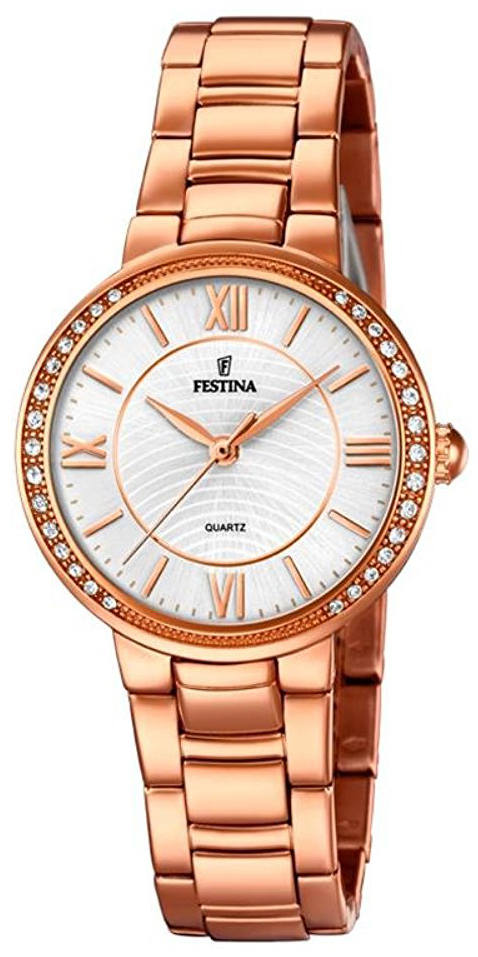 Festina Damklocka F20222-1 Vit/Roséguldstonat stål Ø30 mm - Festina