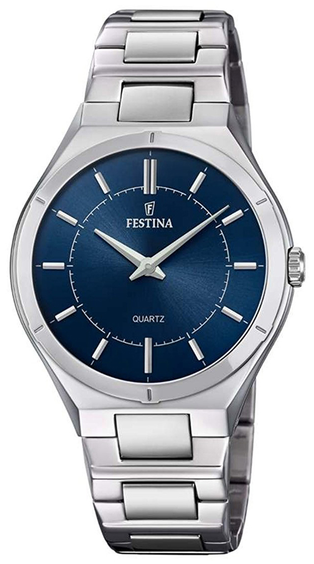 Festina Herrklocka F20244-2 Blå/Stål Ø39 mm - Festina