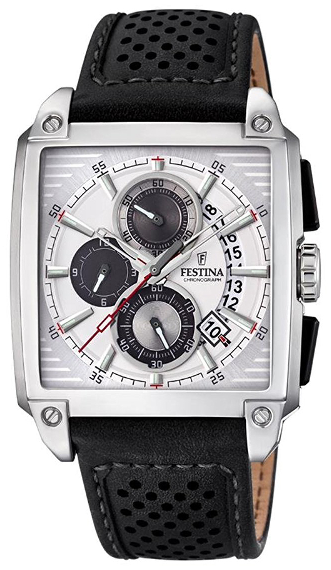 Festina Herrklocka F20265-1 Silverfärgad/Läder - Festina