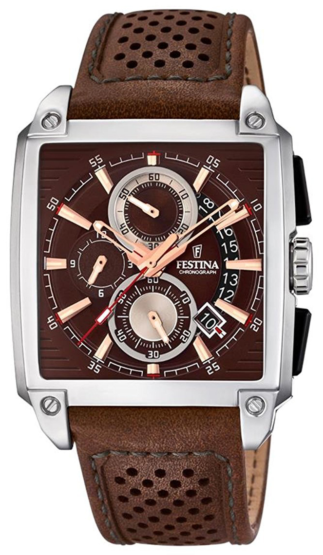 Festina Herrklocka F20265-3 Brun/Läder - Festina