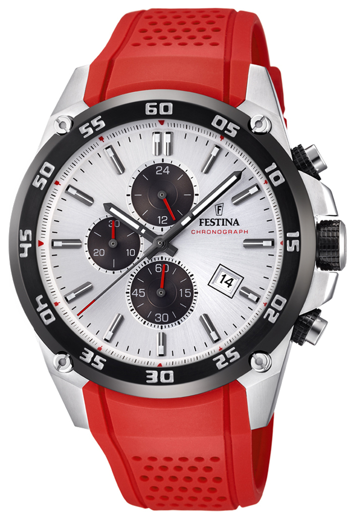 Festina Herrklocka F20330-1 Silverfärgad/Gummi Ø46 mm - Festina