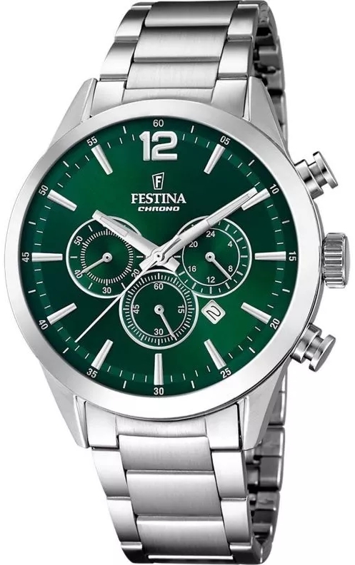 Festina Herrklocka F20343-B Timeless Grön/Stål Ø43.5 mm - Festina