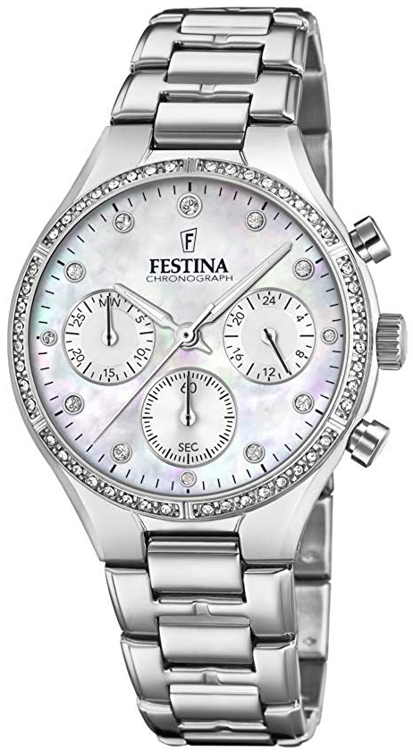 Festina Damklocka F20401-1 Vit/Stål Ø36 mm - Festina
