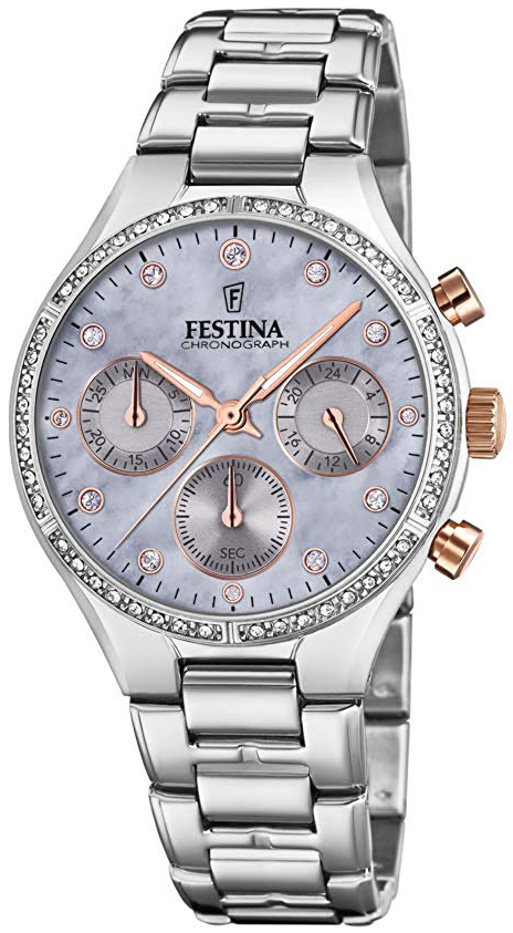 Festina Damklocka F20401-3 Grå/Stål Ø36 mm - Festina