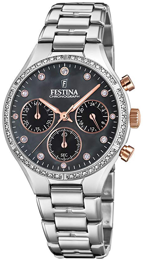 Festina Damklocka F20401-4 Svart/Stål Ø36 mm - Festina
