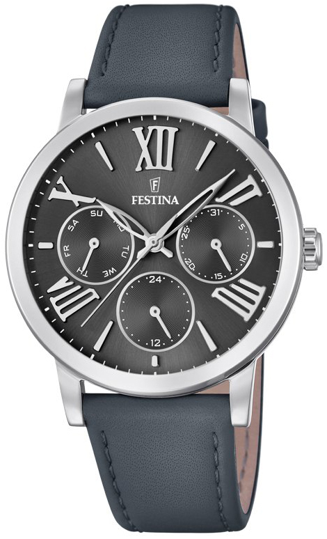 Festina Damklocka F20415-4 Multifunction Svart/Läder Ø37 mm