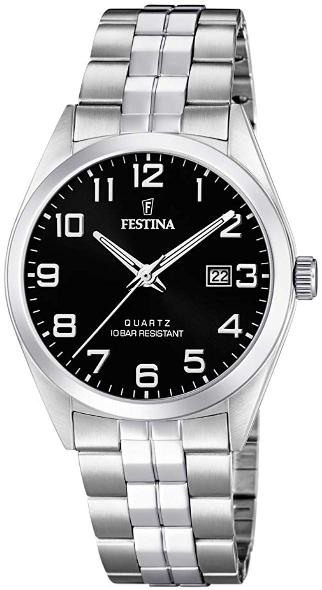 Festina Herrklocka F20437-4 Classic Svart/Stål Ø40 mm - Festina