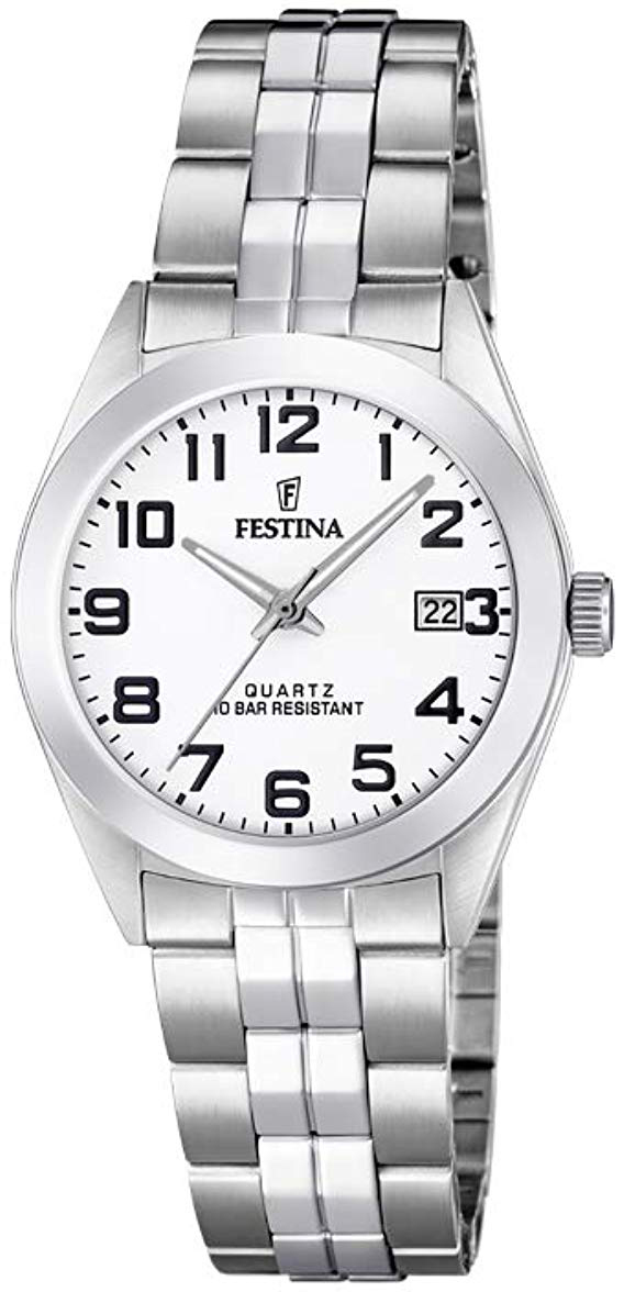 Festina Damklocka F20438-1 Classic Vit/Stål Ø28 mm - Festina