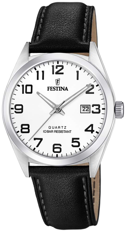 Festina Herrklocka F20446-1 Vit/Läder Ø40 mm - Festina