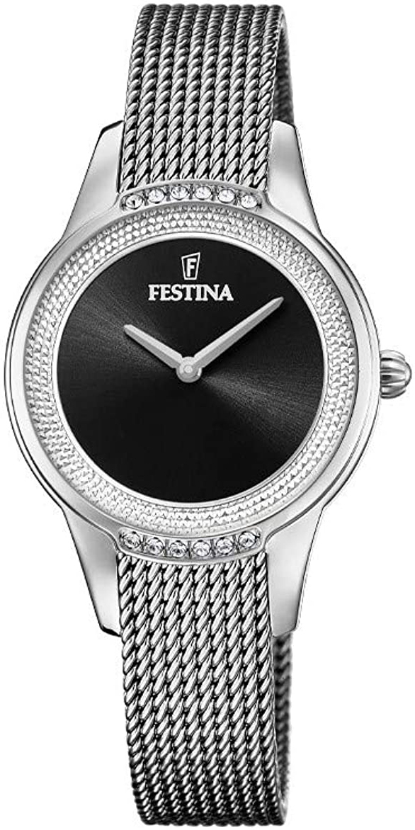 Festina Damklocka F20494-3 Svart/Stål Ø30 mm - Festina