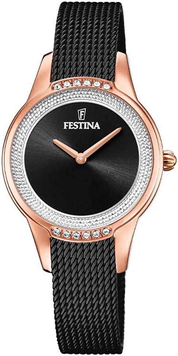 Festina Damklocka F20496-2 Svart/Stål Ø30 mm - Festina