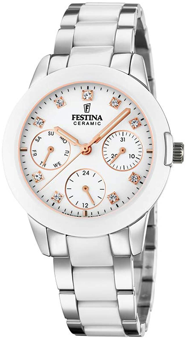 Festina Damklocka F20497-1 Vit/Keramik Ø35 mm - Festina