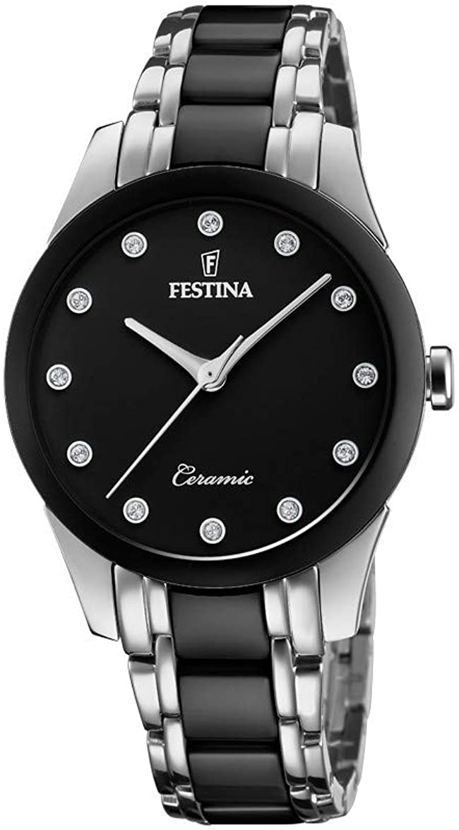Festina Damklocka F20499-3 Svart/Keramik Ø35 mm - Festina