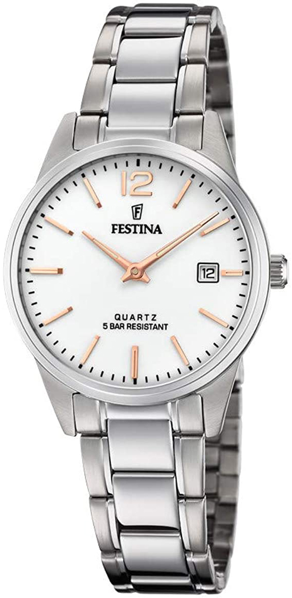 Festina Damklocka F20509-2 Vit/Stål Ø31 mm - Festina