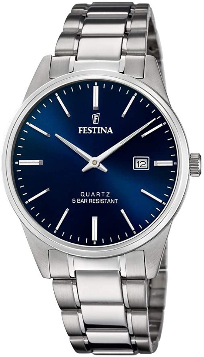 Festina Herrklocka F20511-3 Blå/Stål Ø39 mm - Festina