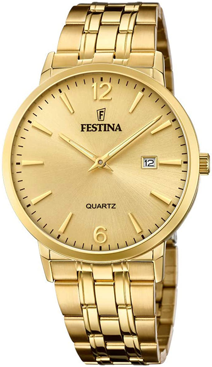 Festina Herrklocka F20513-3 Guld/Gulguldtonat stål Ø41 mm - Festina