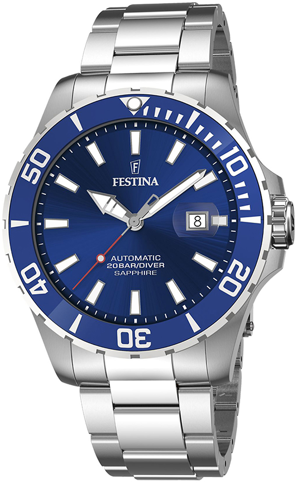 Festina Herrklocka F20531-3 Diver Blå/Stål Ø44 mm - Festina