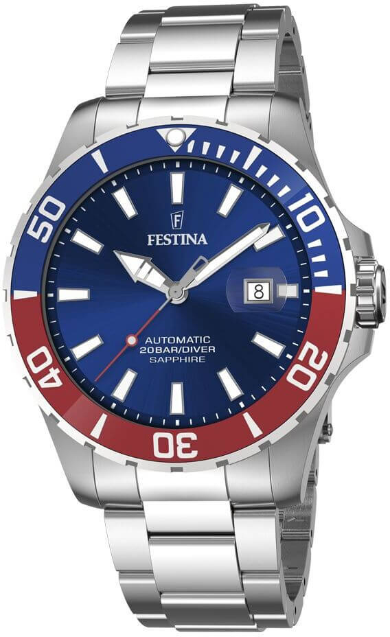 Festina Herrklocka F20531-5 Diver Blå/Stål Ø44 mm - Festina