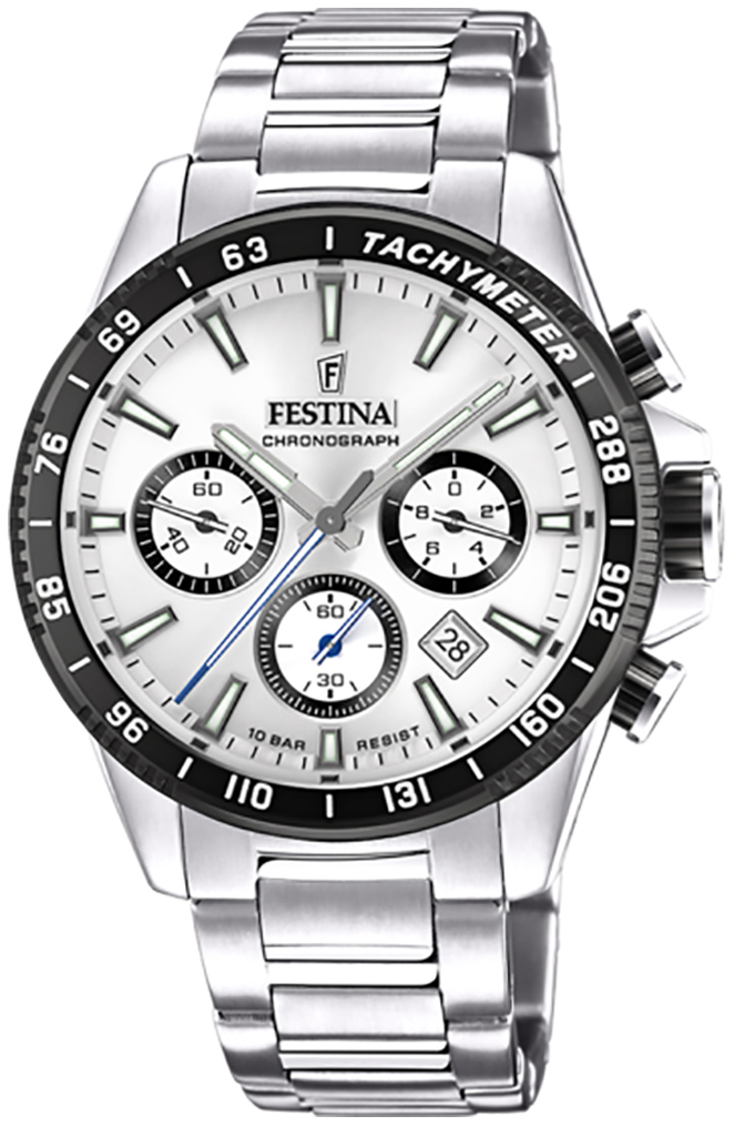 Festina Herrklocka F20560-1 Timeless Silverfärgad/Stål Ø45 mm - Festina