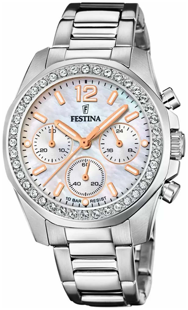 Festina Damklocka F20606-1 Boyfriend Vit/Stål Ø39 mm - Festina