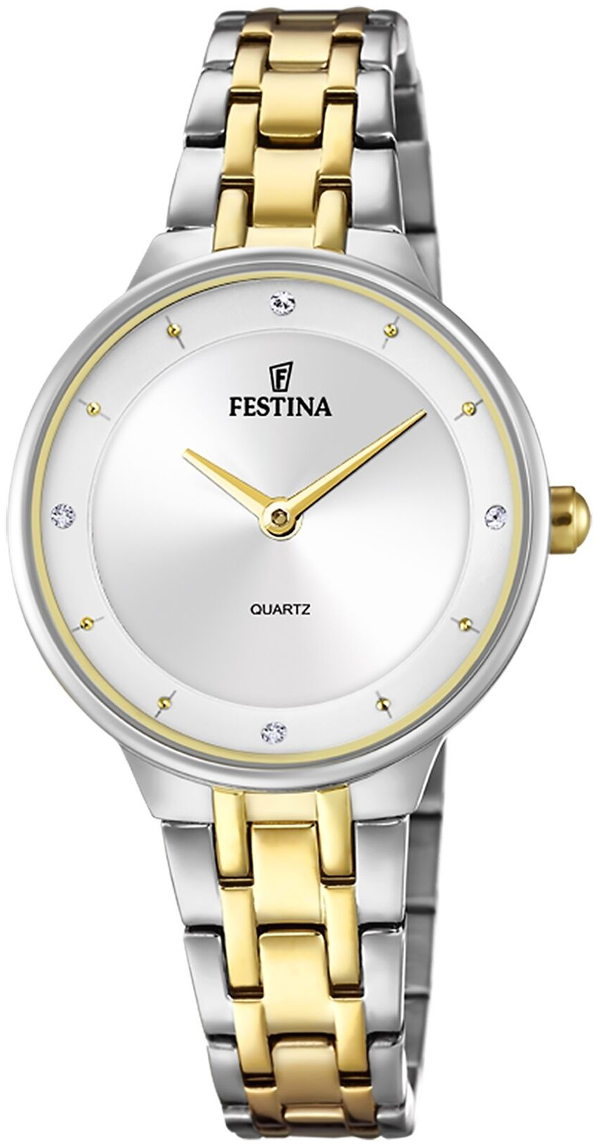 Festina Damklocka F20625-1 Mademoiselle Silverfärgad/Gulguldtonat