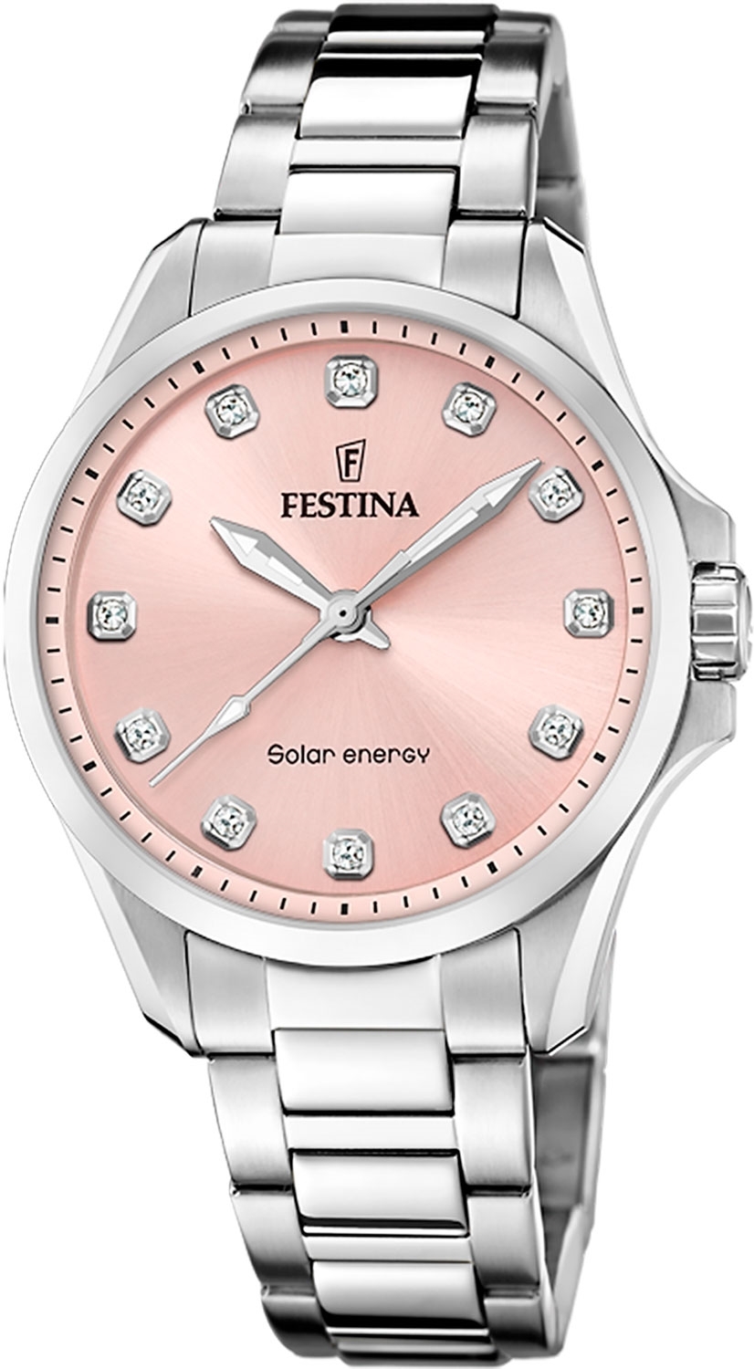 Festina Damklocka F20654-2 Solar Energy Rosa/Stål Ø34 mm - Festina