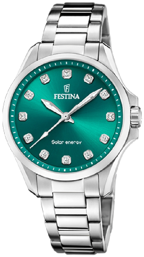 Festina Damklocka F20654-3 Petite Grön/Stål Ø35 mm - Festina