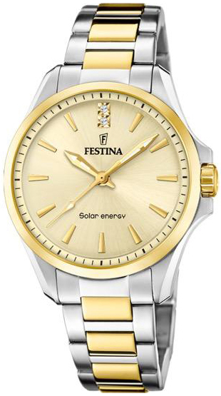 Festina Damklocka F20655-3 Petite Guld/Gulguldtonat stål Ø34 mm - Festina