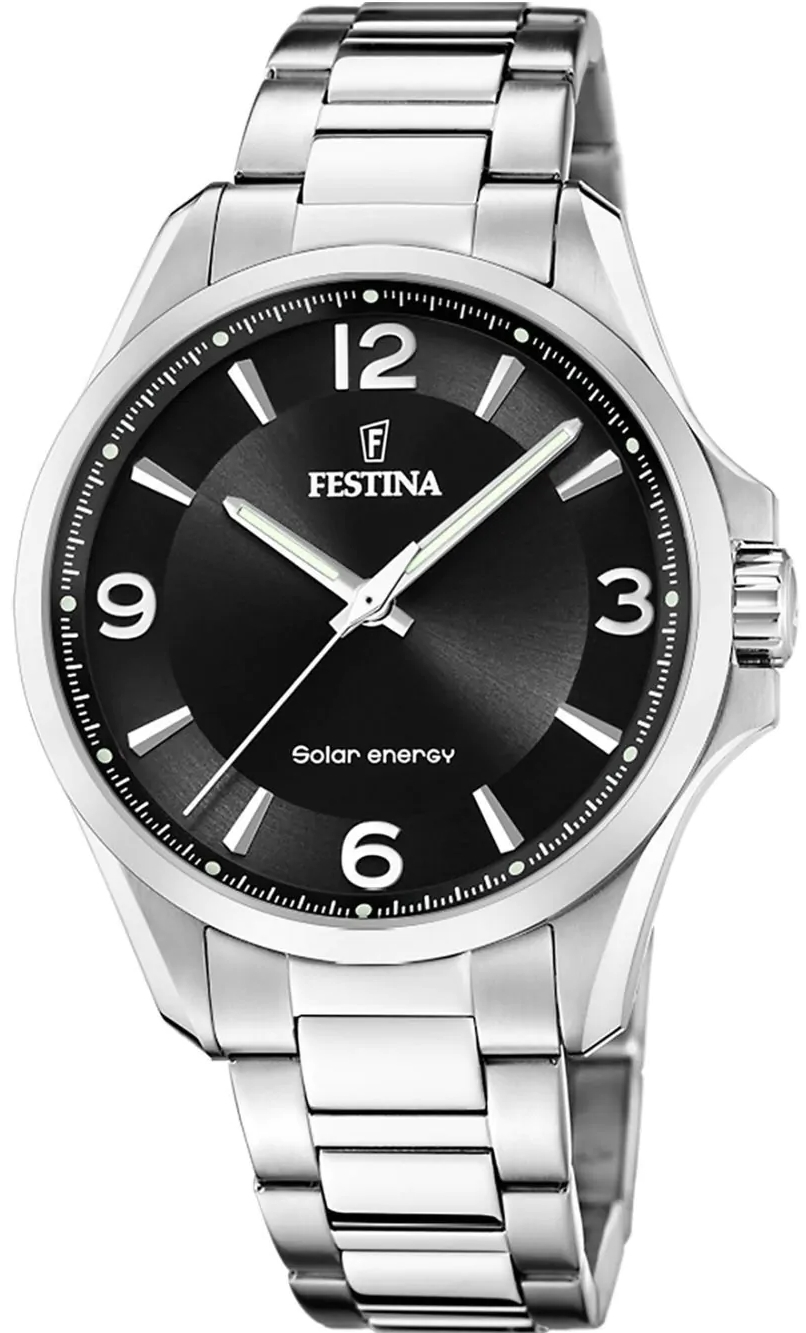 Festina Herrklocka F20656-4 Solar Energy Svart/Stål Ø41.5 mm - Festina