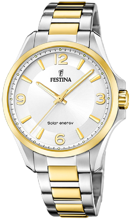Festina Herrklocka F20657-1 Classic Silverfärgad/Gulguldtonat stål - Festina