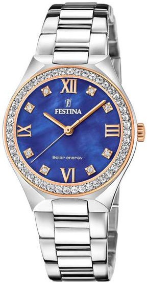 Festina Damklocka F20658-2 Petite Blå/Stål Ø35 mm - Festina