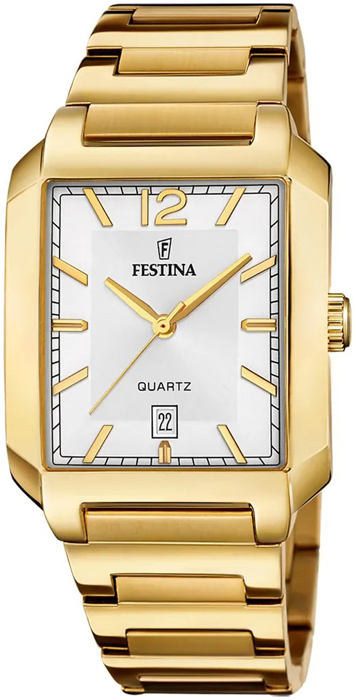 Festina Herrklocka F20678-2 Classic Silverfärgad/Gulguldtonat stål - Festina