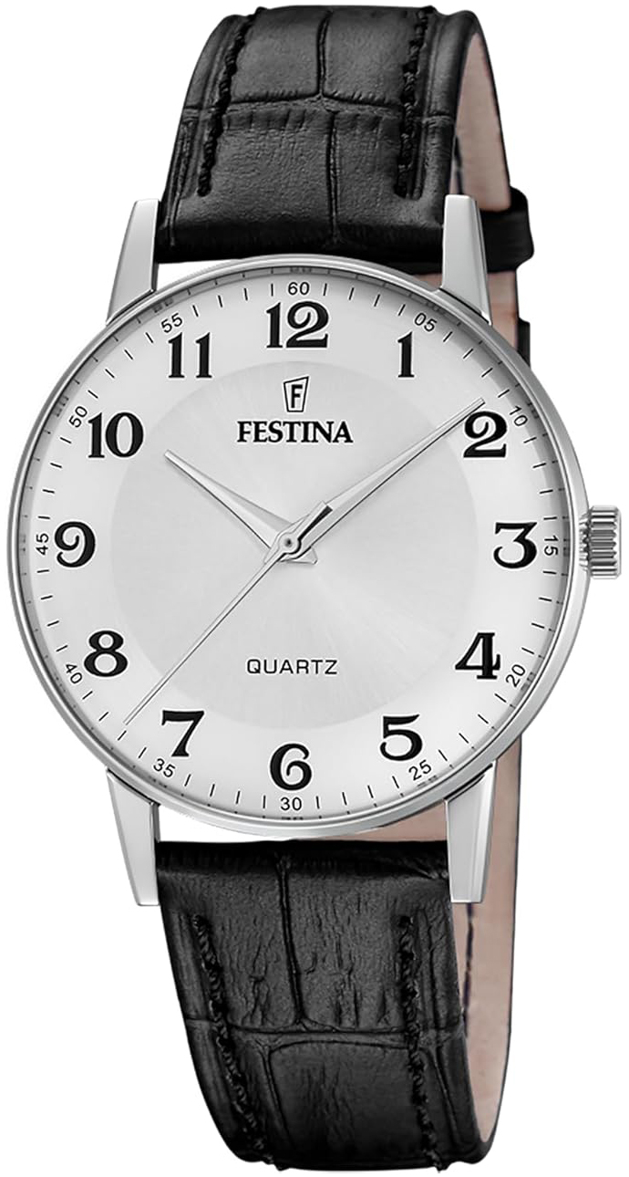 Festina Herrklocka F20690-1 Classic Vit/Läder Ø36 mm - Festina