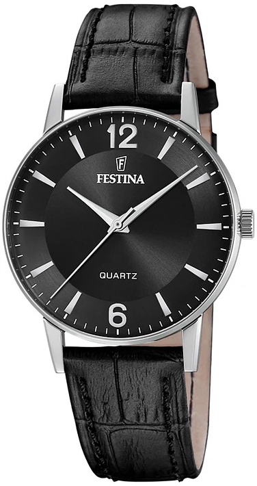 Festina Herrklocka F20690-4 Classic Svart/Läder Ø36 mm