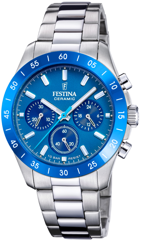 Festina Herrklocka F20693-4 Classic Blå/Stål Ø39 mm