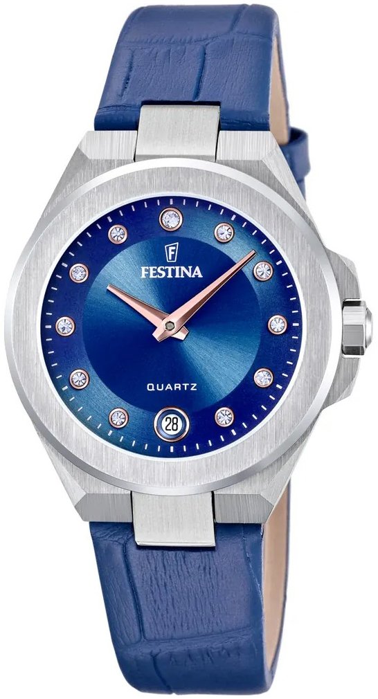 Festina Damklocka F20701-4 Mademoiselle Blå/Läder Ø33 mm - Festina