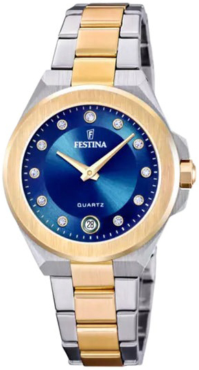 Festina Damklocka F20702-3 Mademoiselle Blå/Gulguldtonat stål Ø33 - Festina