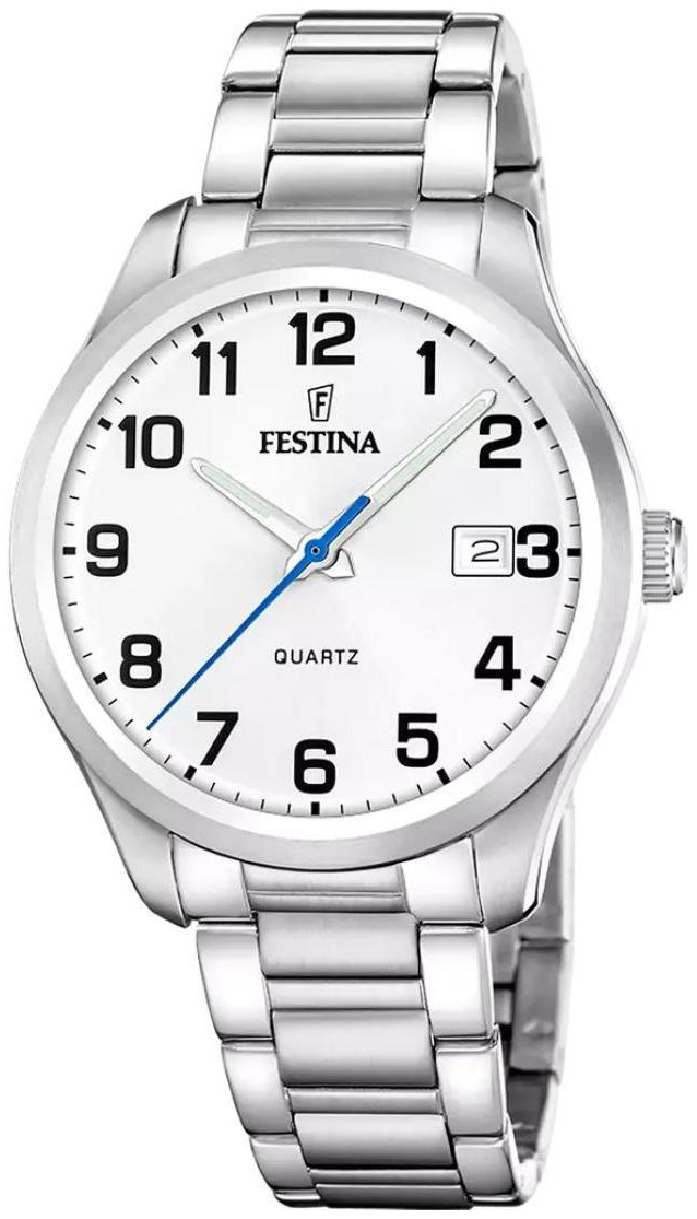 Festina Herrklocka F20736-1 Classic Vit/St&aring;l &Oslash;42 mm