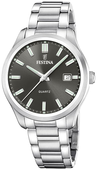 Festina Herrklocka F20736-5 Classic Svart/Stål Ø42 mm