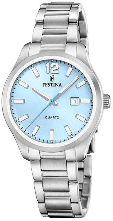 Festina Damklocka F20737-3 Classic Bl&aring;/St&aring;l &Oslash;34 mm