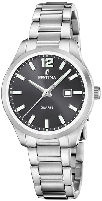Festina Damklocka F20737-5 Classic Svart/St&aring;l &Oslash;34 mm