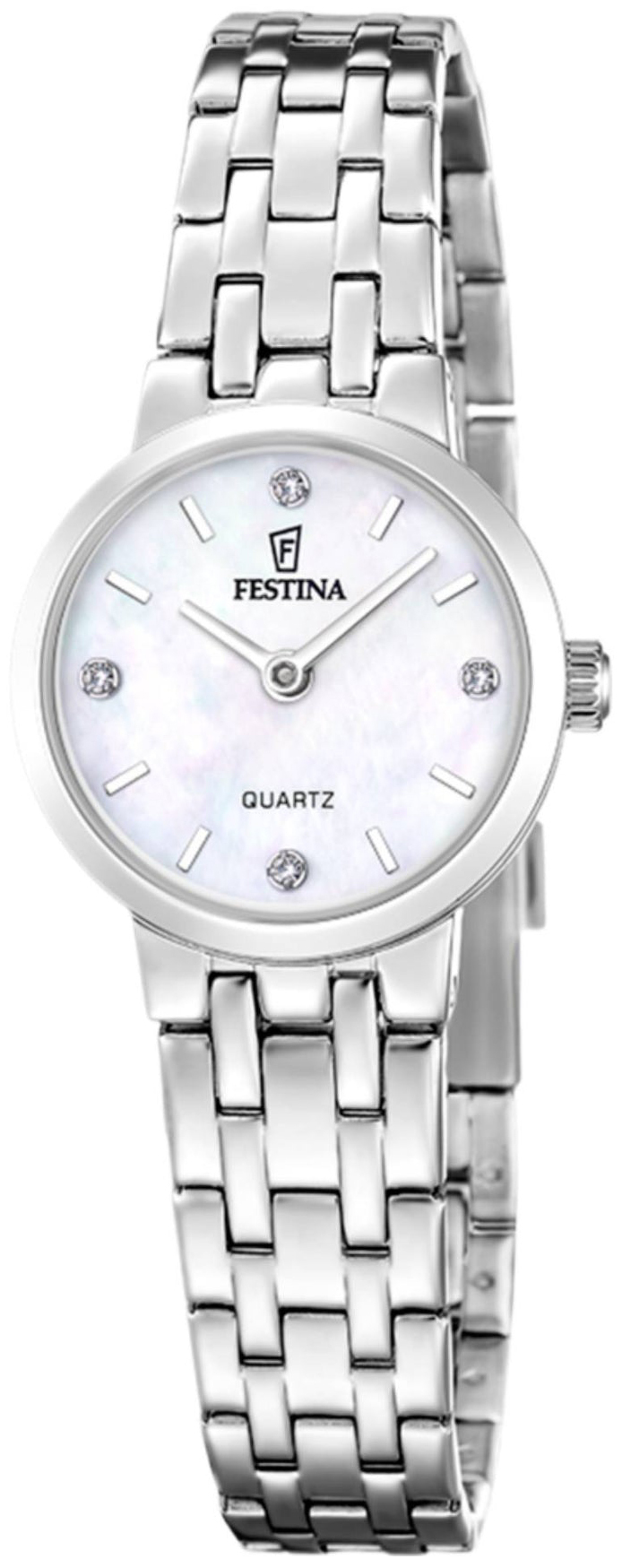 Festina Damklocka F20746-1 Mademoiselle Vit/St&aring;l &Oslash;23 mm