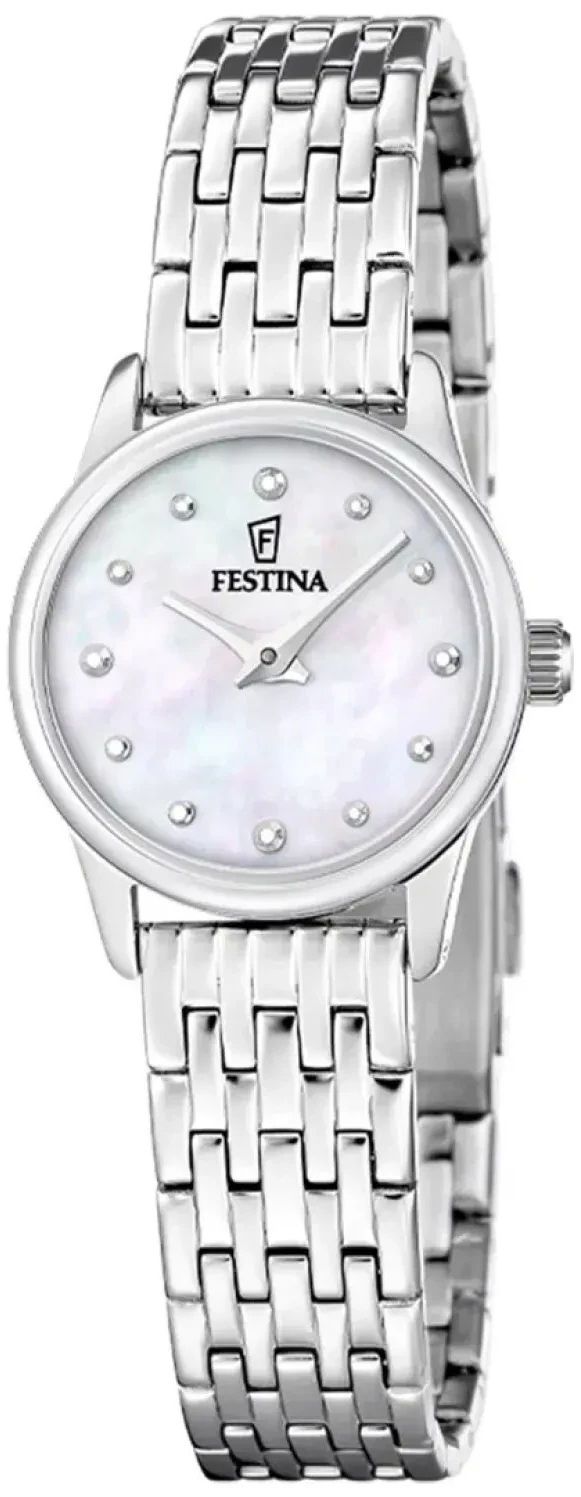 Festina Damklocka F20749-1 Mademoiselle Vit/St&aring;l &Oslash;23 mm